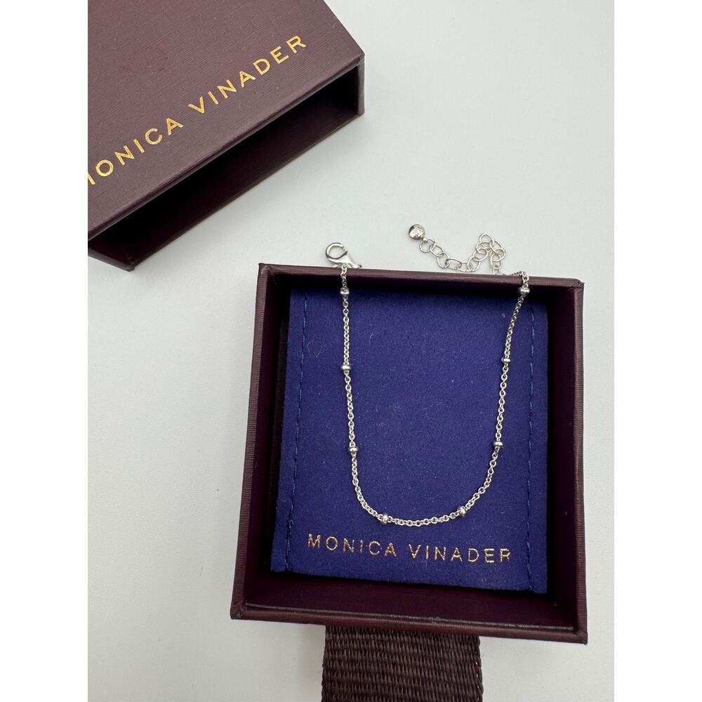 Monica Vinader Beaded Chain Bracelet Sterling Silver - Picture 2 of 4